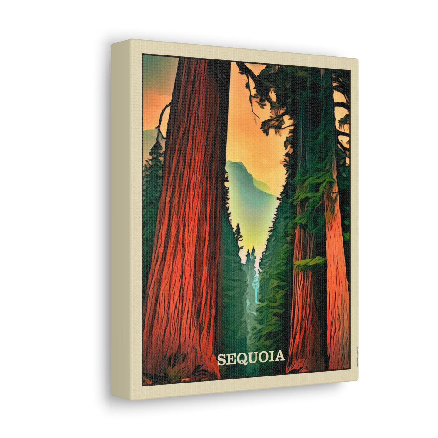 Sequoia Mountains Canvas Gallery Wrap