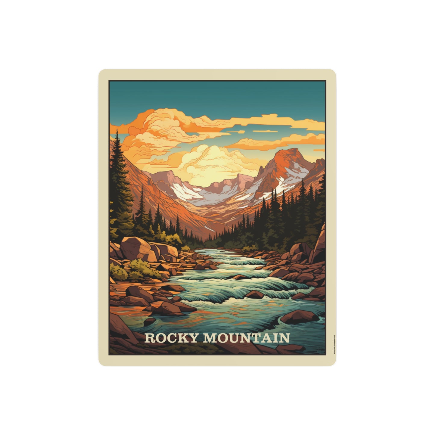 Rocky Mountain Metal Art Sign