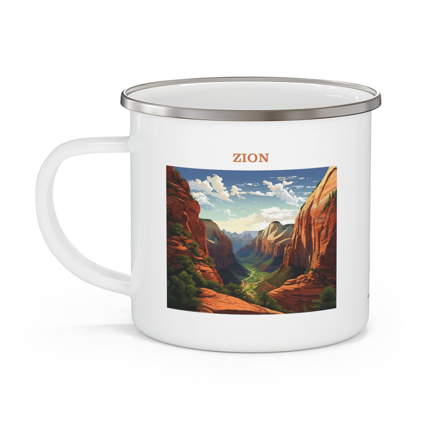 Zion Enamel Camping Mug Stainless Bevel