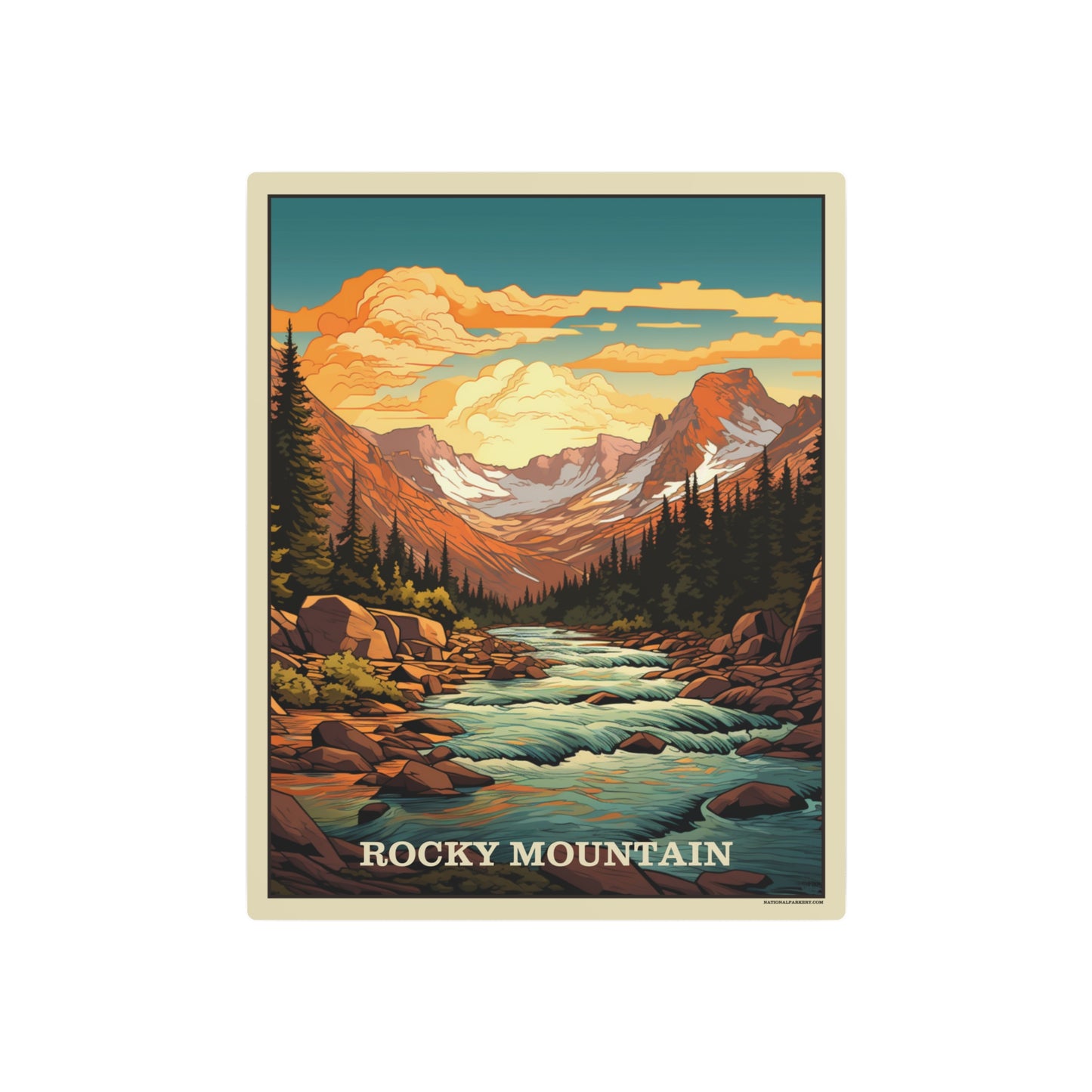 Rocky Mountain Metal Art Sign