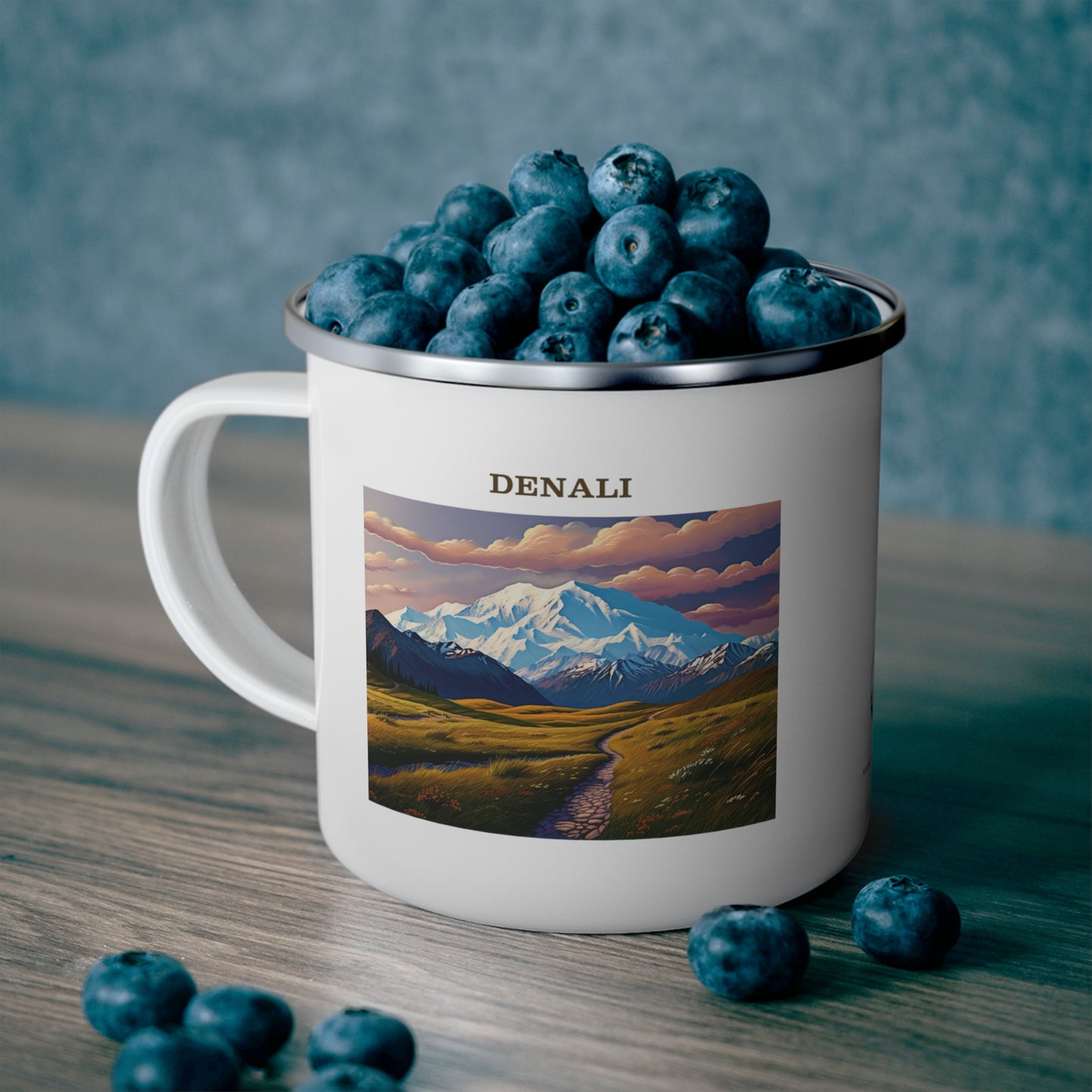 Denali Enamel Camping Mug Stainless Bevel