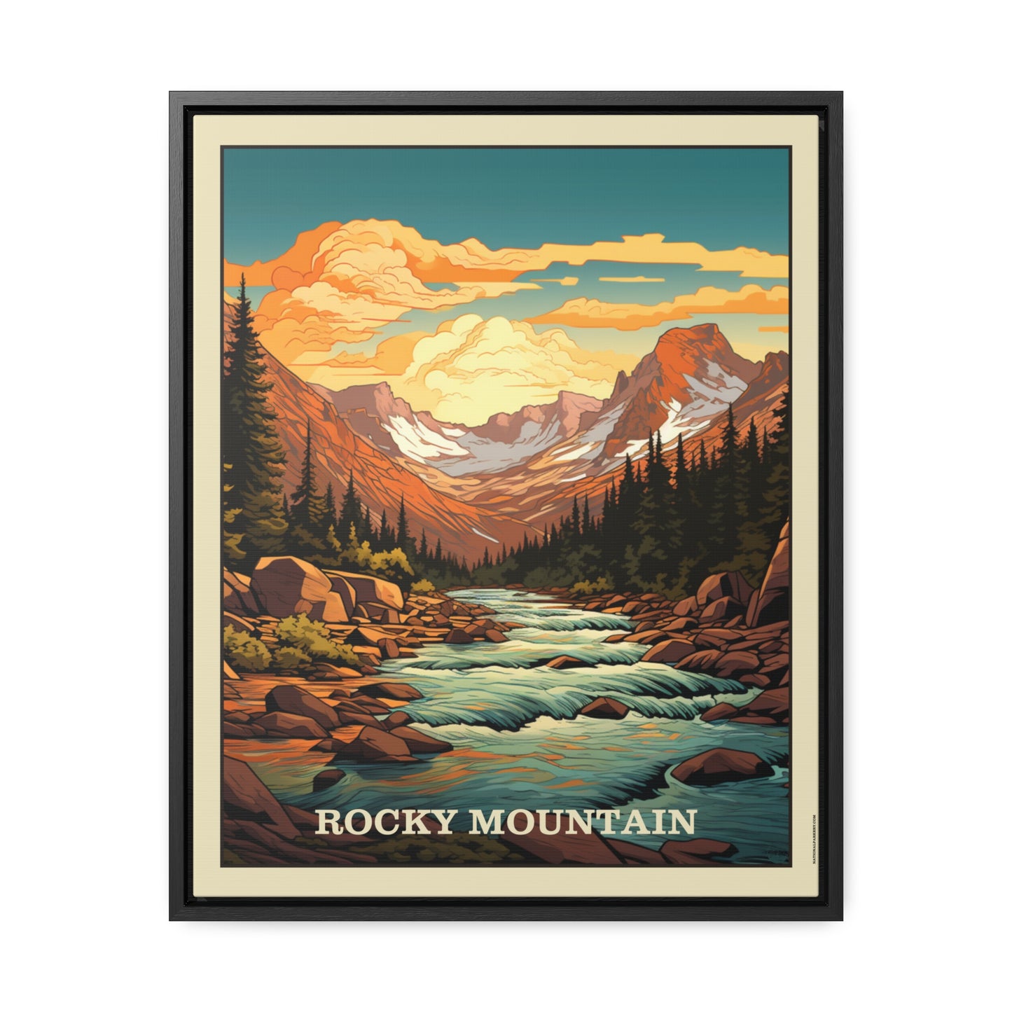 Rocky Mountain Framed Gallery Canvas Wrap