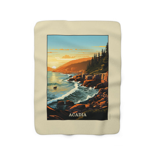 Acadia Sherpa Fleece Blanket