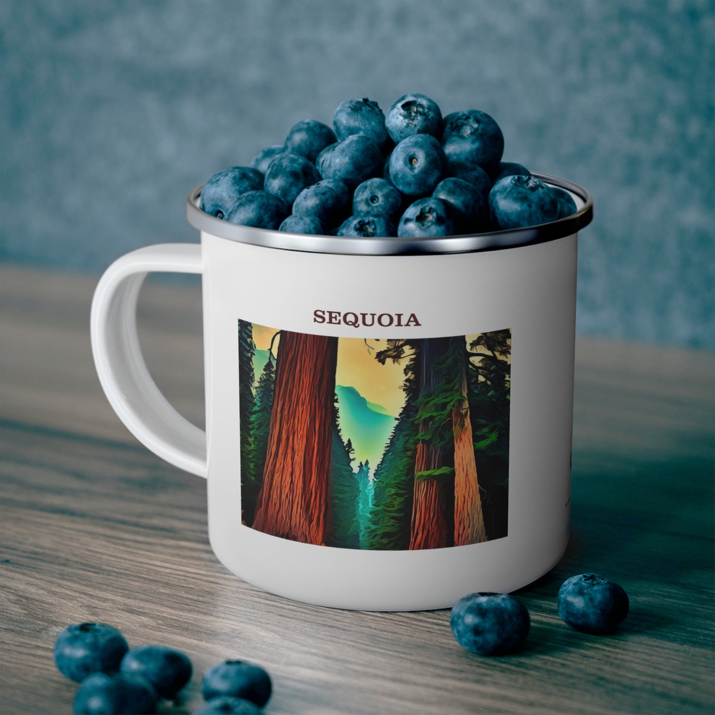 Sequoia Enamel Camping Mug Stainless Bevel