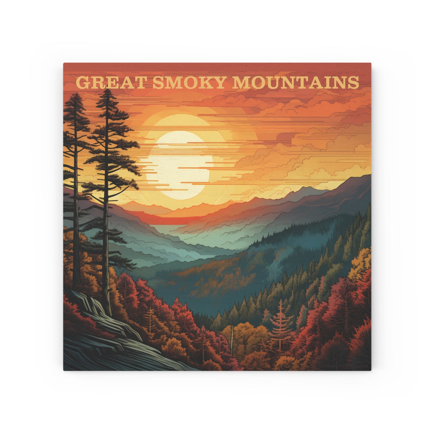 Great Smoky Mountains National Park Wood Canvas