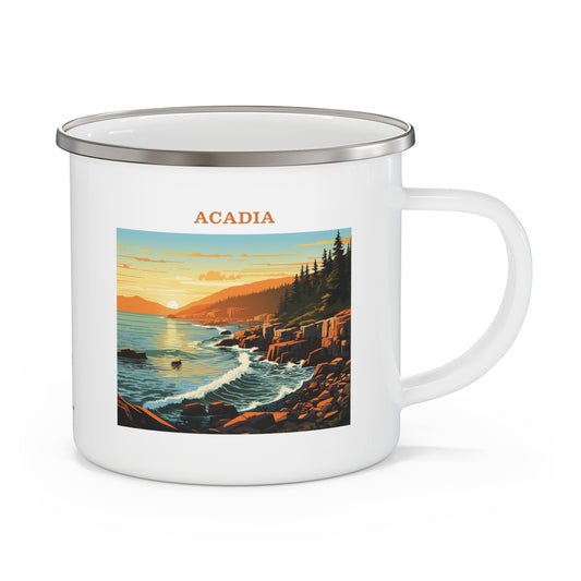 Acadia Enamel Camping Mug Stainless Bevel