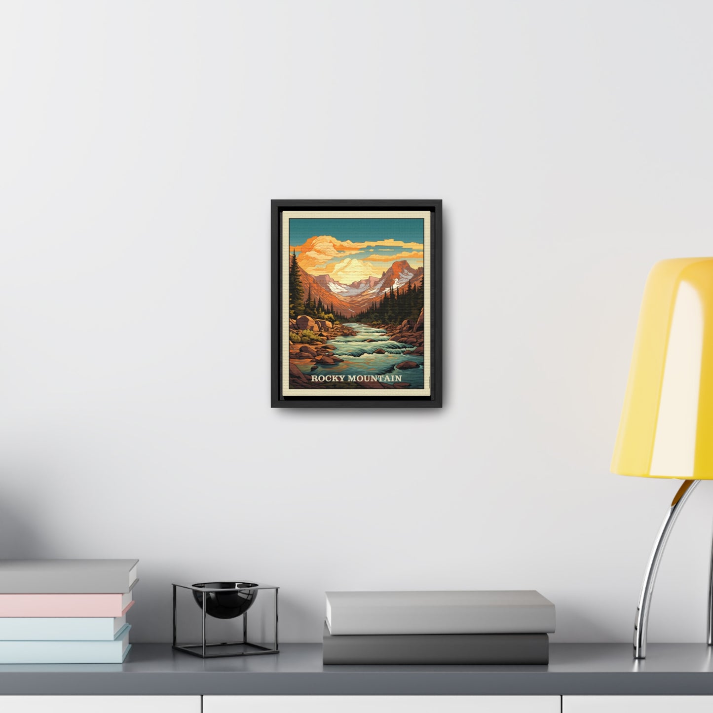 Rocky Mountain Framed Gallery Canvas Wrap