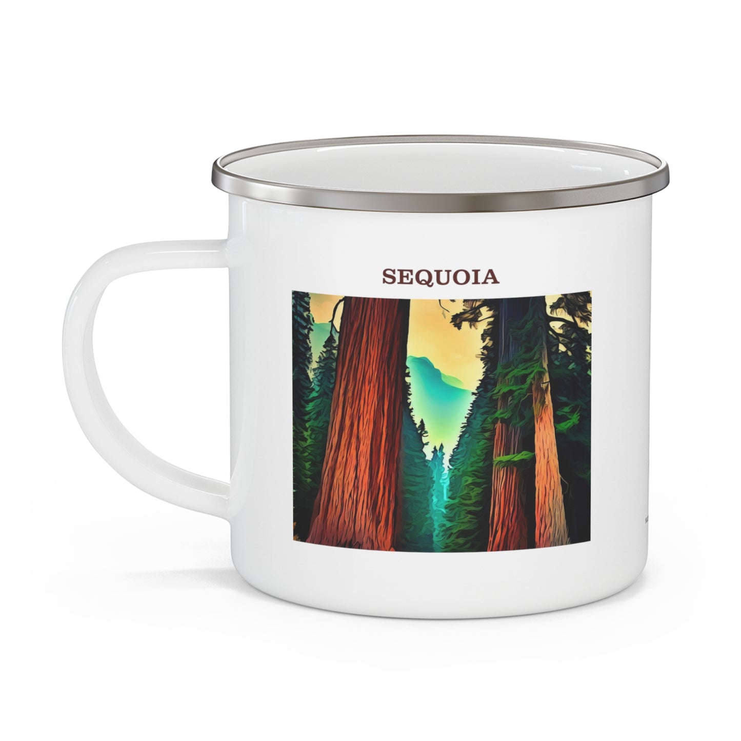 Sequoia Enamel Camping Mug Stainless Bevel