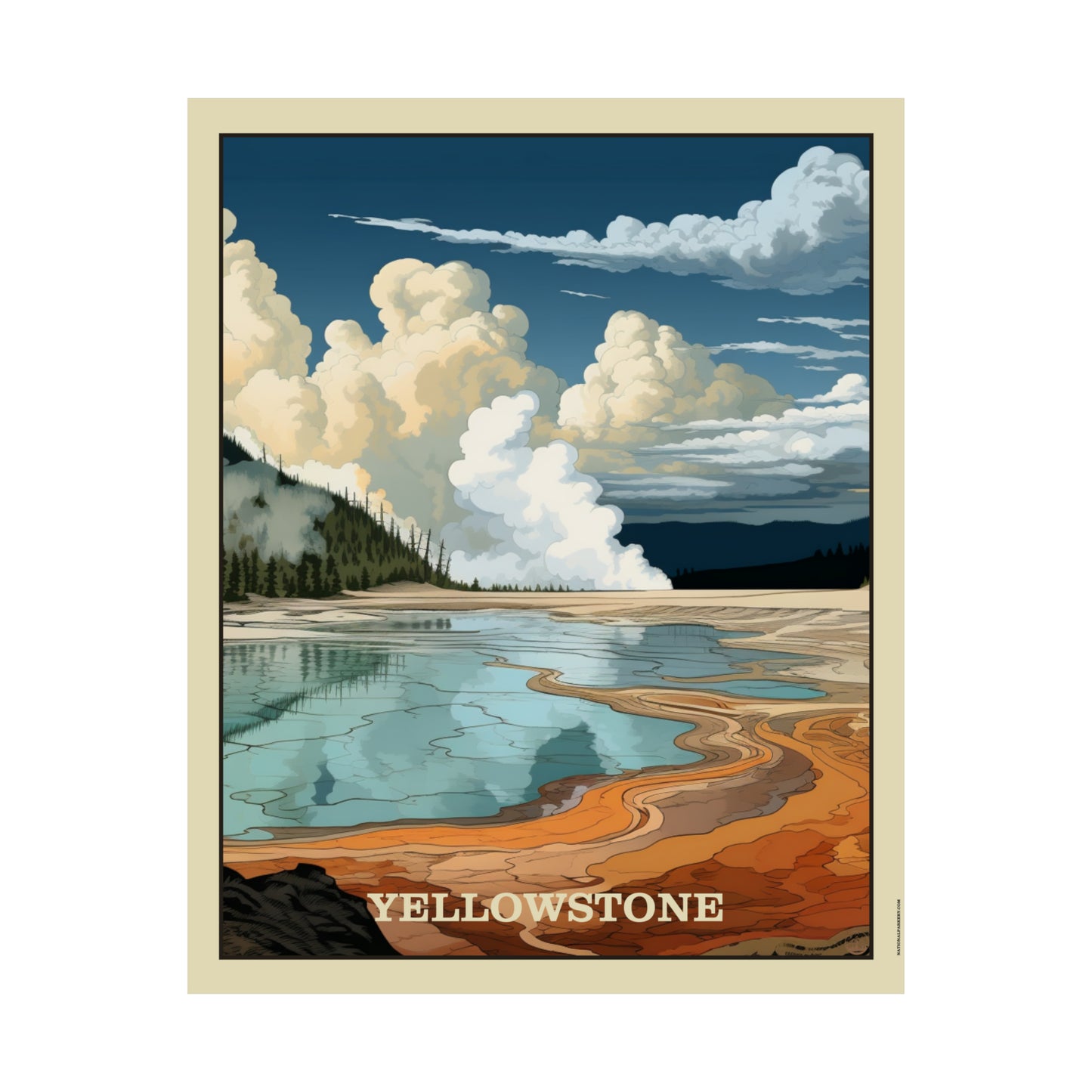 Yellowstone Matte Vertical Poster