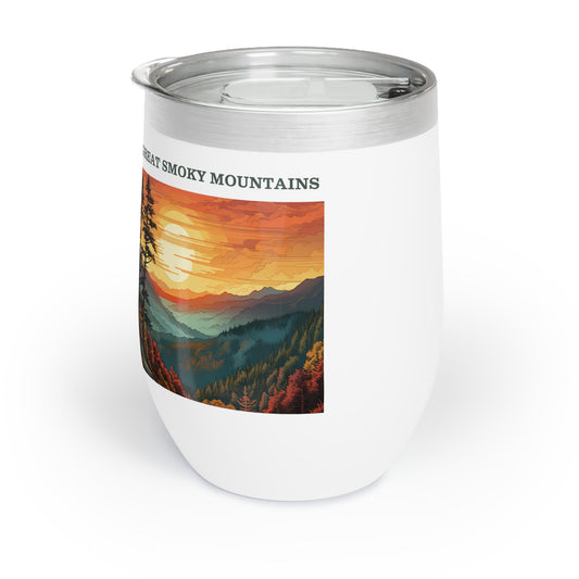 Great Smoky Mountains Chill Wine Tumbler