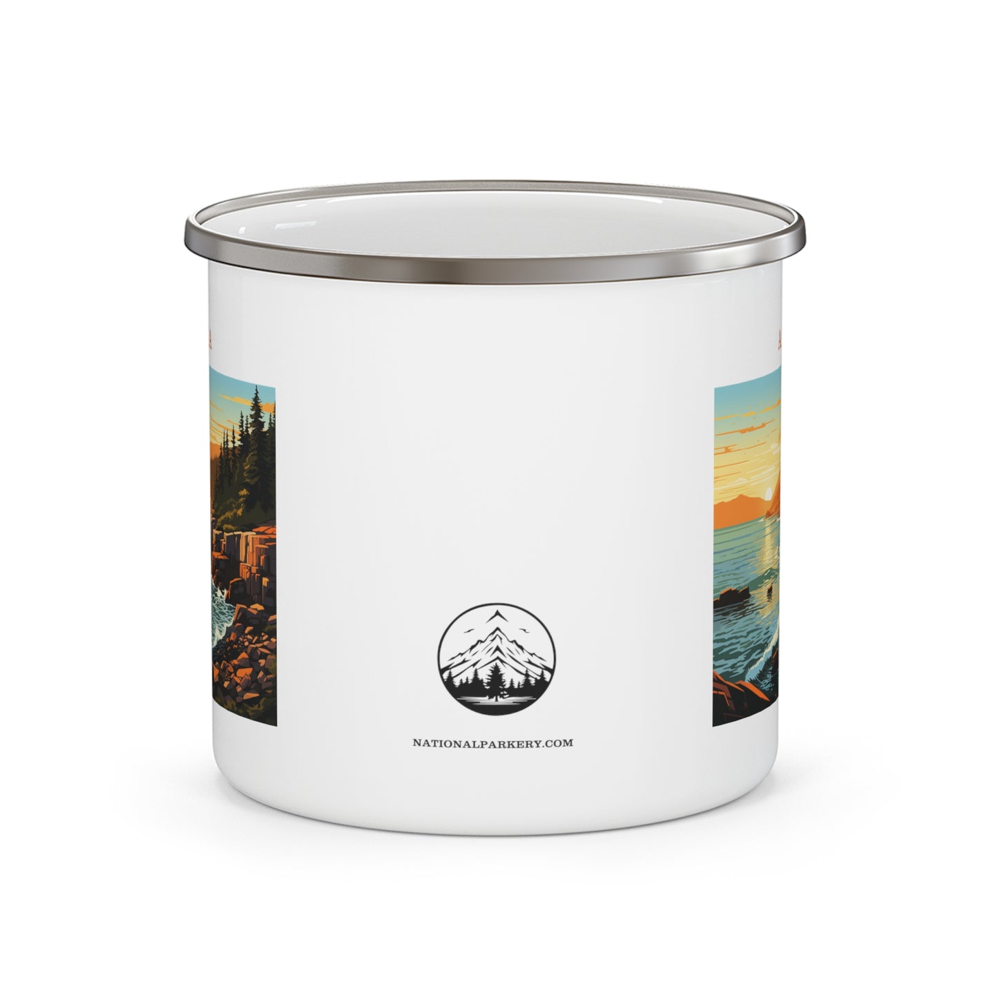 Acadia Enamel Camping Mug Stainless Bevel