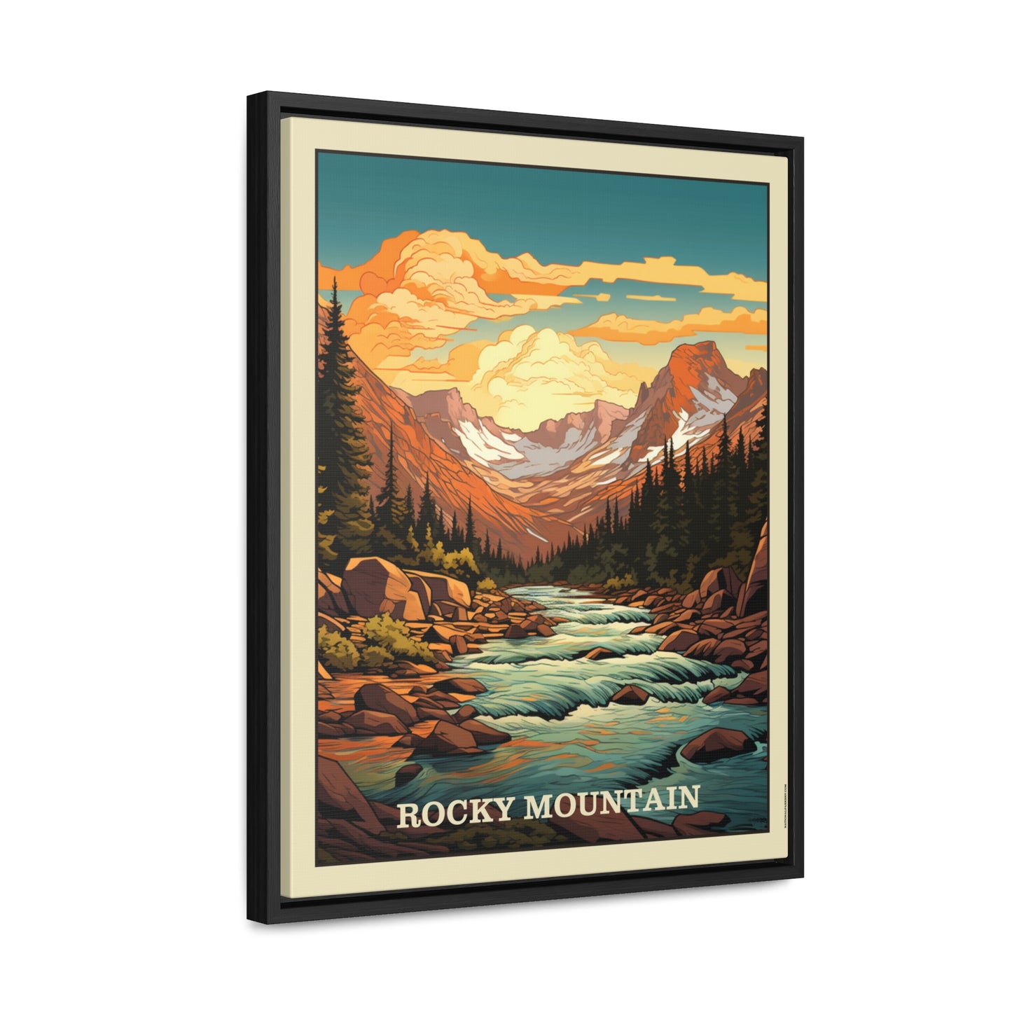 Rocky Mountain Framed Gallery Canvas Wrap