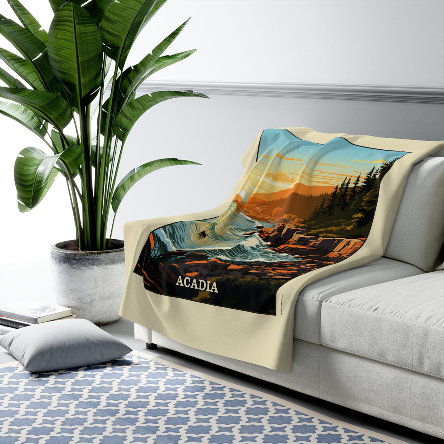 Acadia Sherpa Fleece Blanket