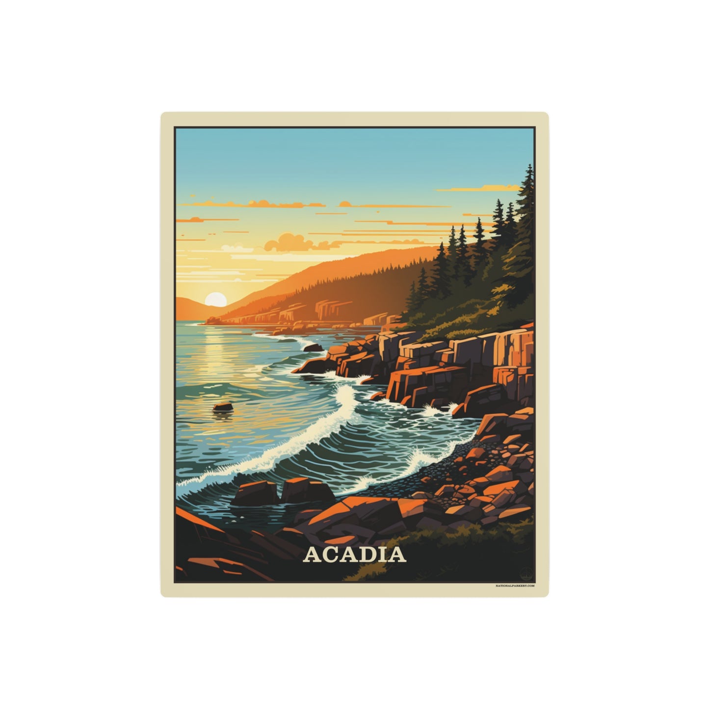 Acadia Metal Art Sign