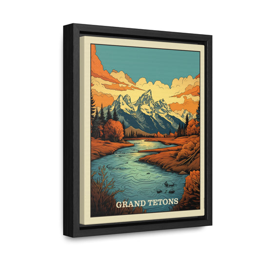 Grand Tetons Framed Gallery Canvas Wrap