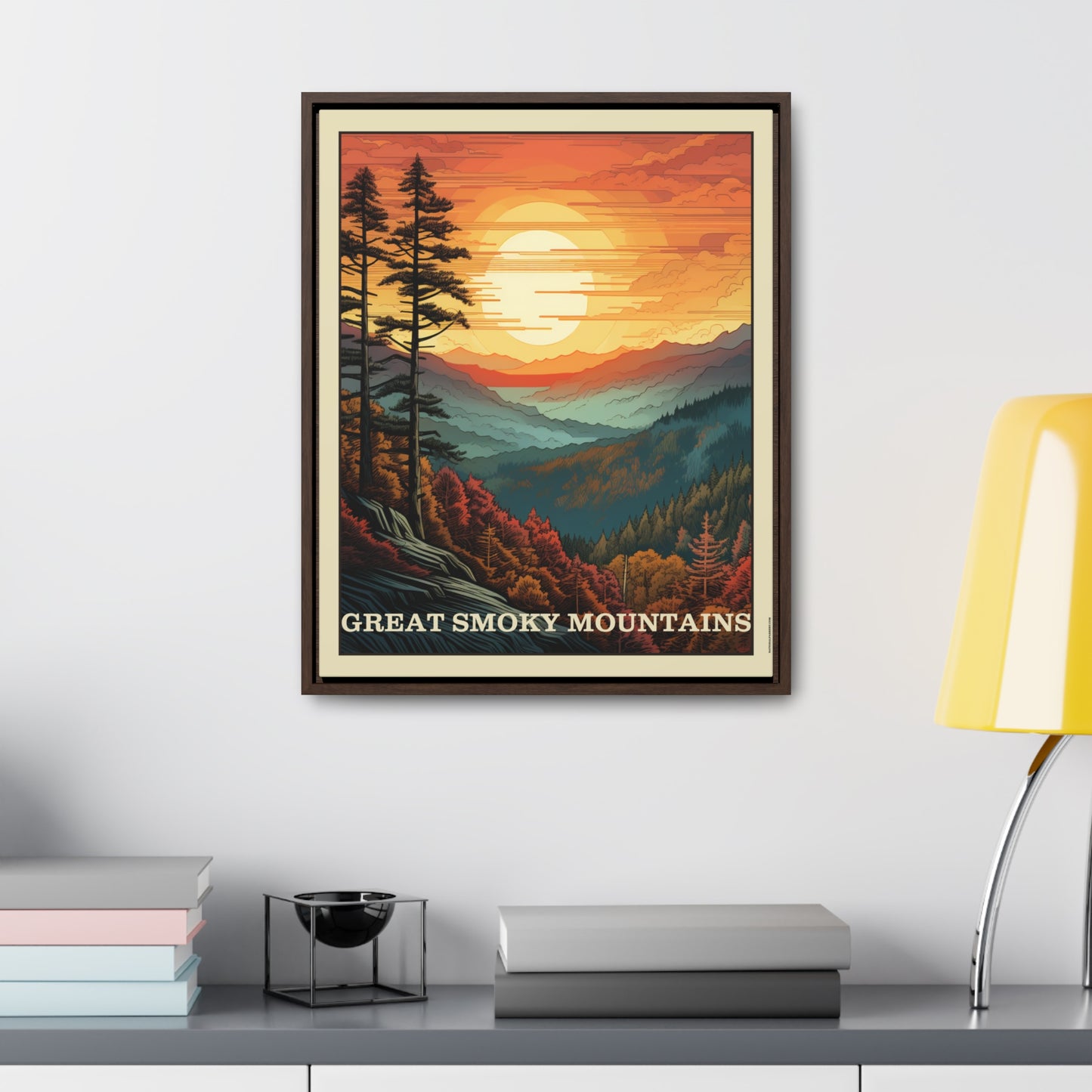 Great Smoky Mountains Framed Gallery Canvas Wrap