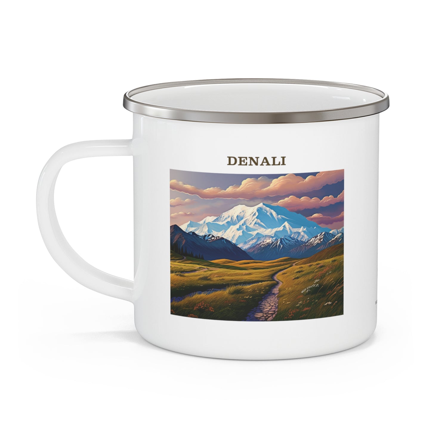 Denali Enamel Camping Mug Stainless Bevel