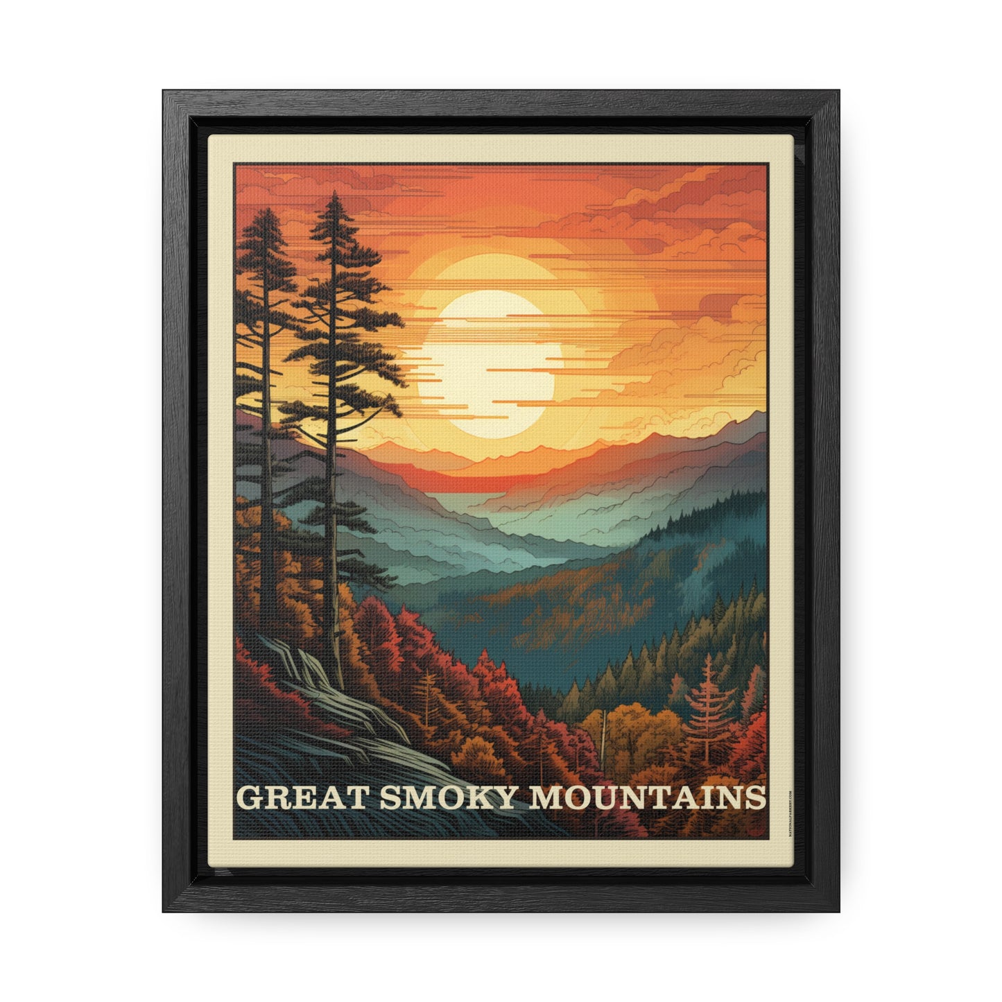 Great Smoky Mountains Framed Gallery Canvas Wrap