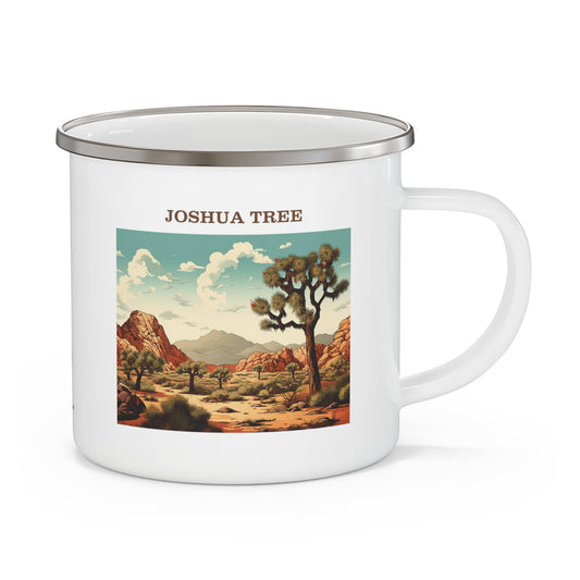 Joshua Tree Enamel Camping Mug Stainless Bevel