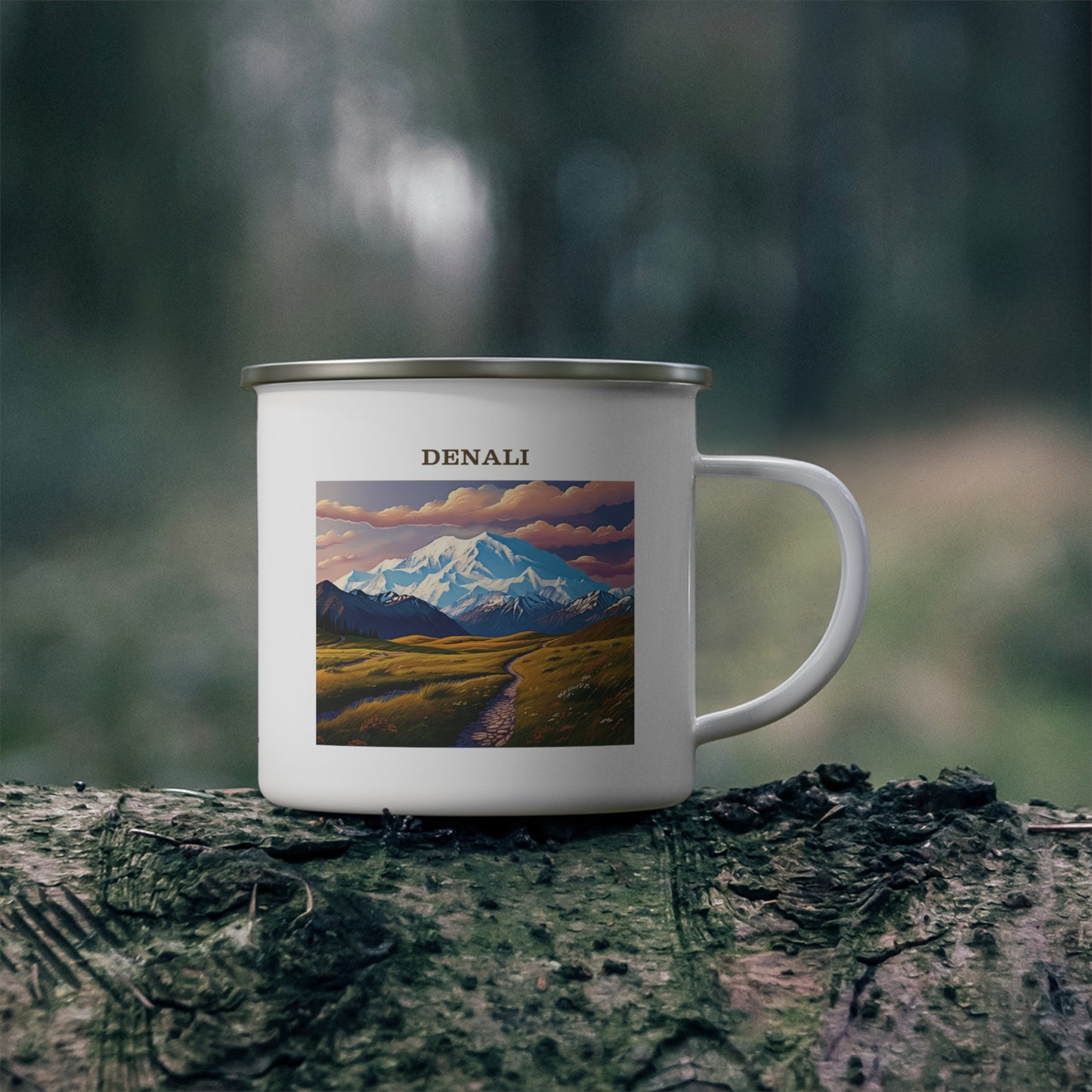 Denali Enamel Camping Mug Stainless Bevel