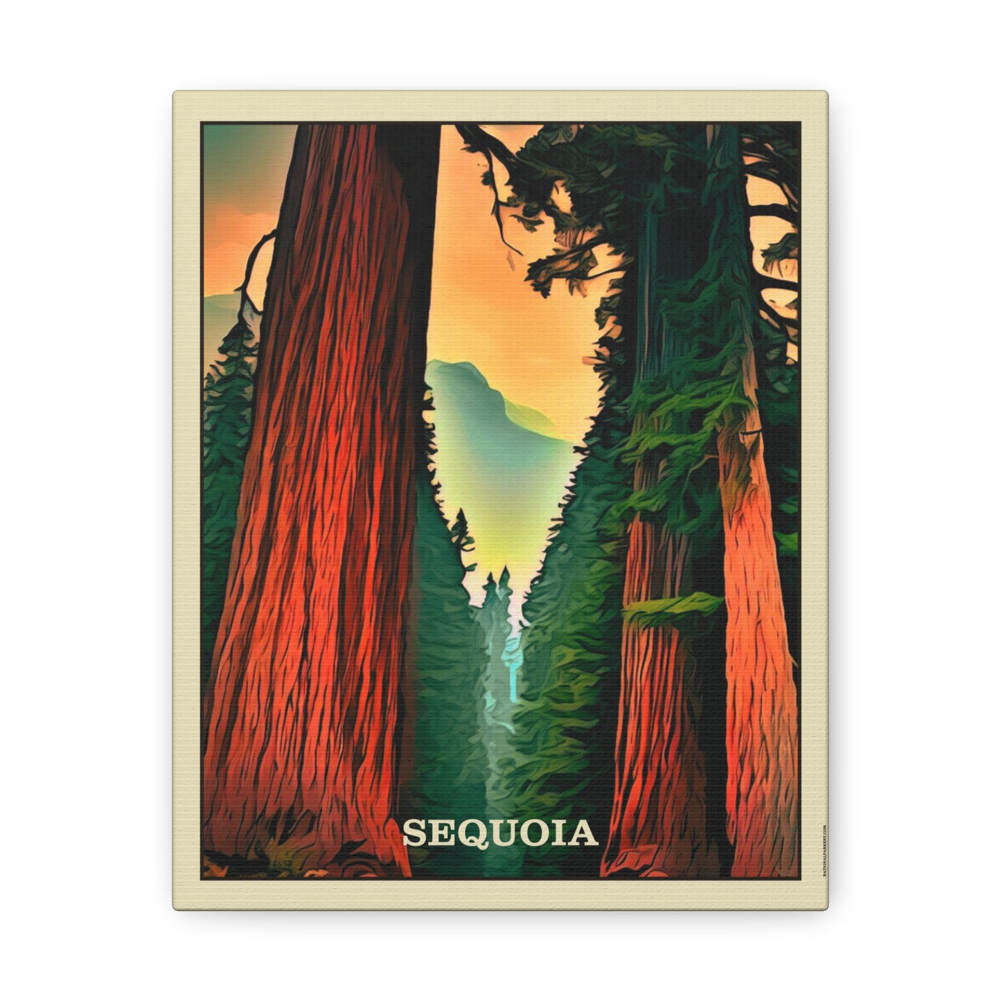 Sequoia Mountains Canvas Gallery Wrap