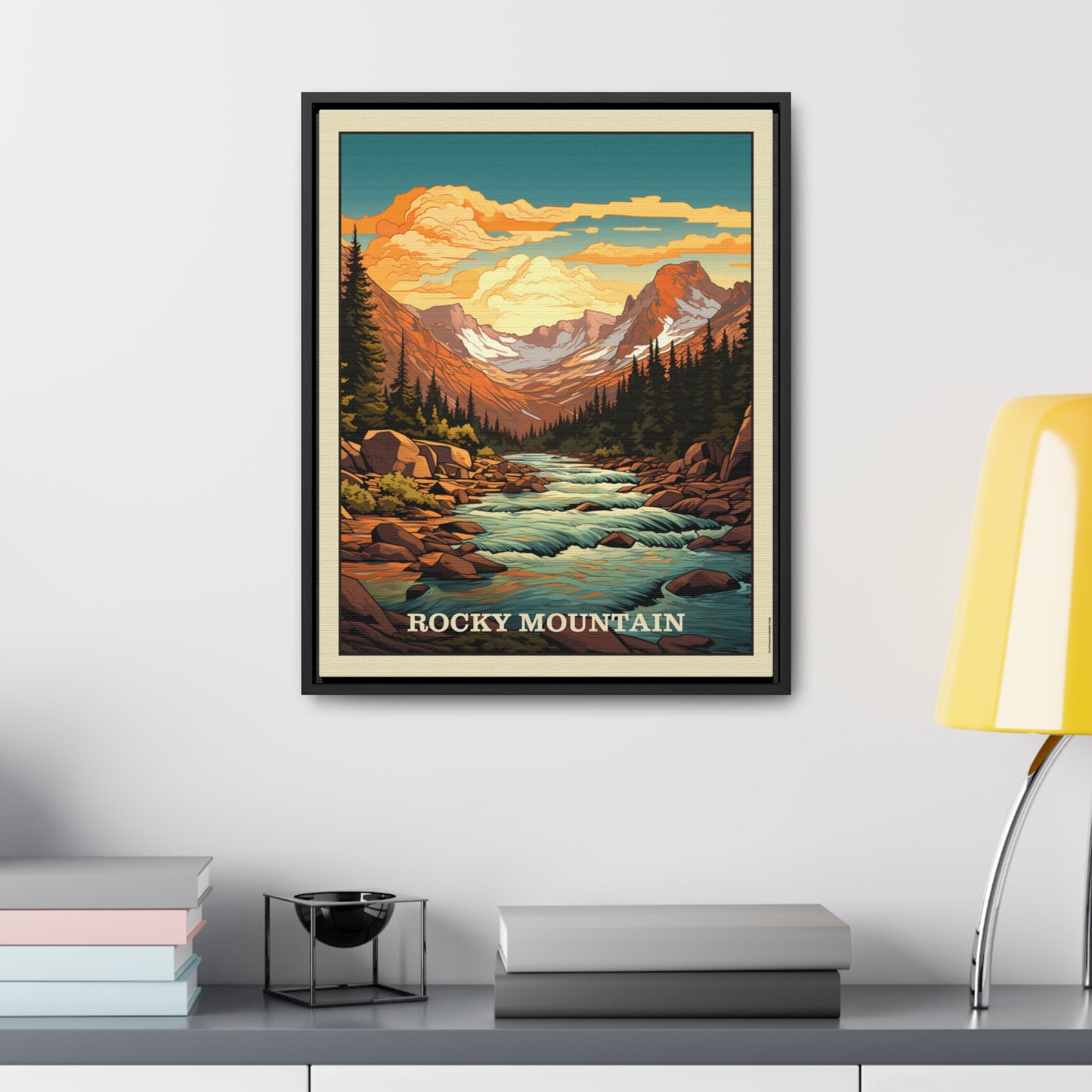 Rocky Mountain Framed Gallery Canvas Wrap