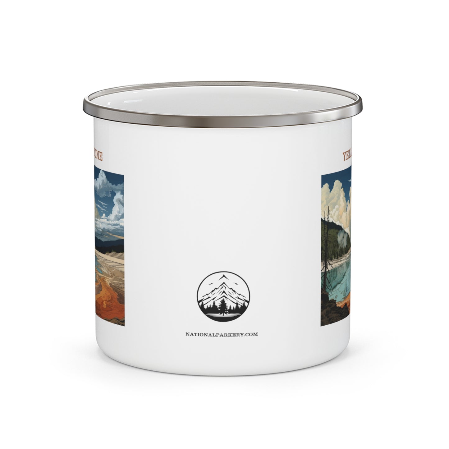 Yellowstone Enamel Camping Mug Stainless Bevel