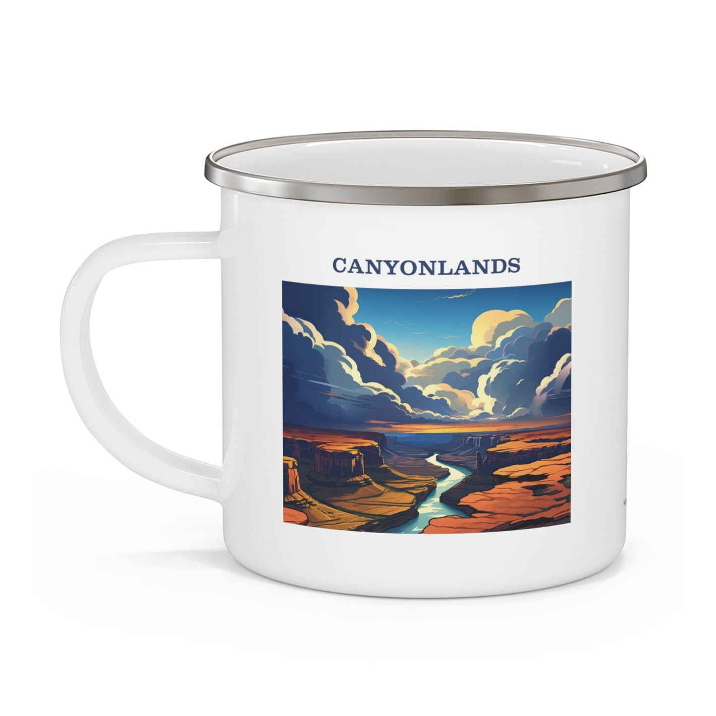 Canyonlands Enamel Camping Mug Stainless Bevel