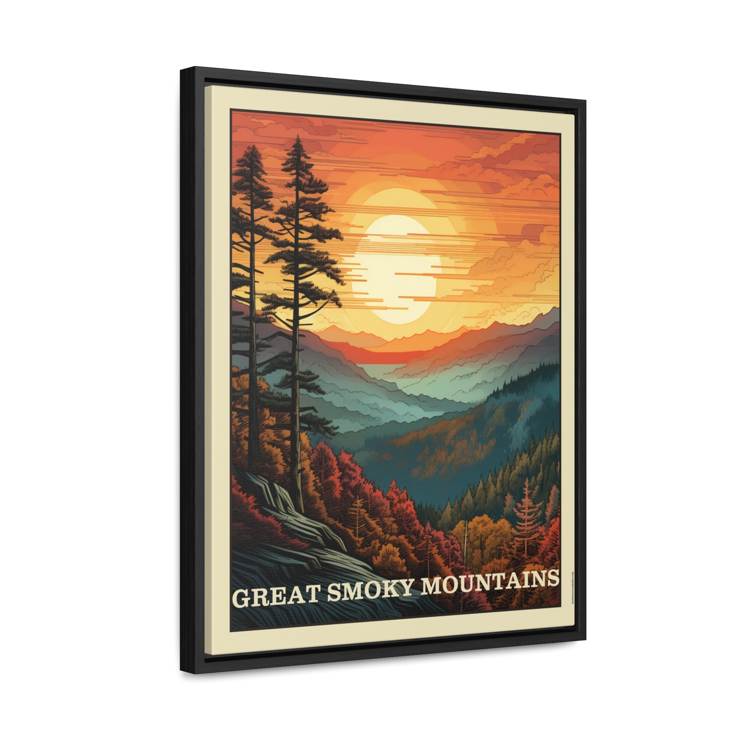 Great Smoky Mountains Framed Gallery Canvas Wrap