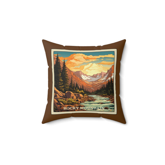 Rocky Mountain Square Indoor Pillow