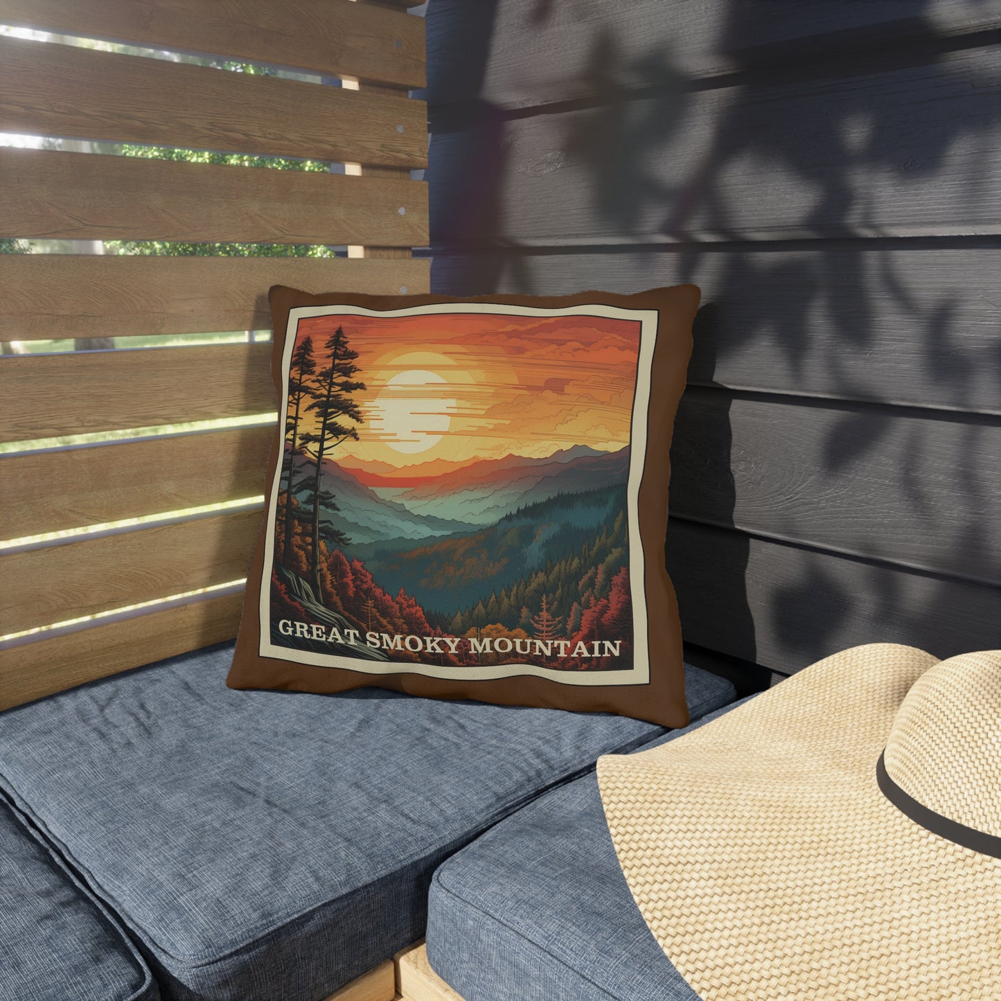 Great Smoky Mountains Outdoor Pillow