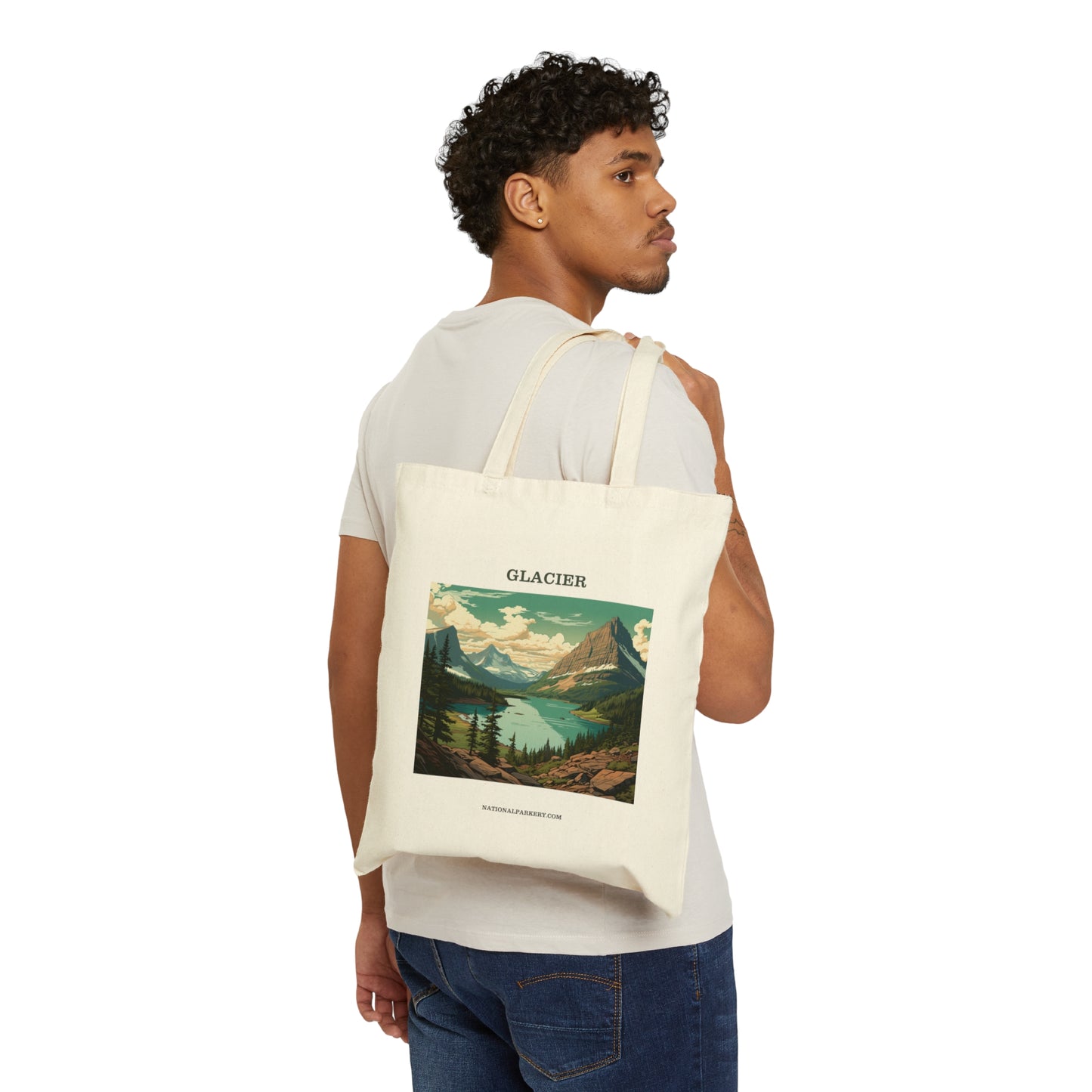 Glacier Cotton Canvas Tote Bag