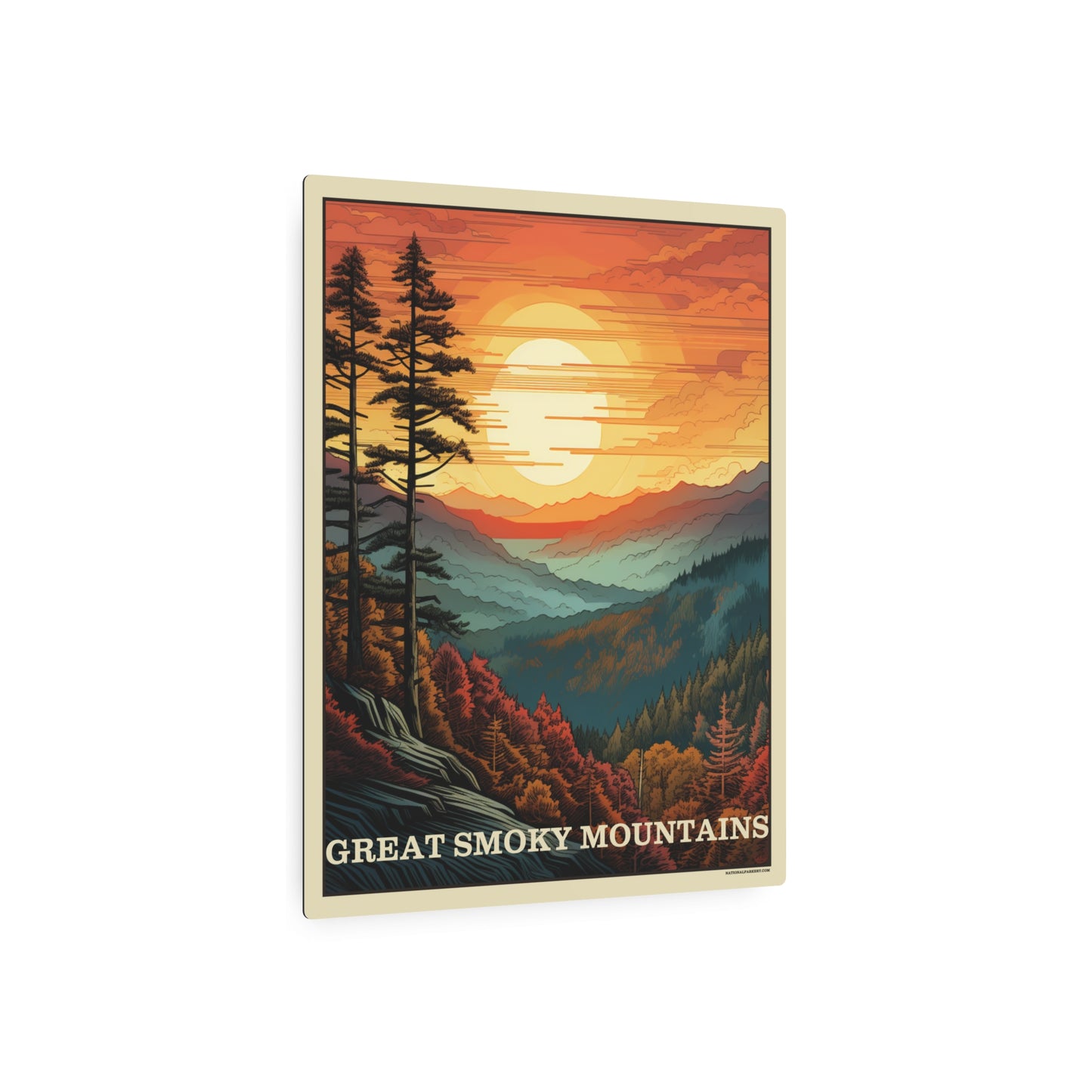 Great Smoky Mountains Metal Art Sign