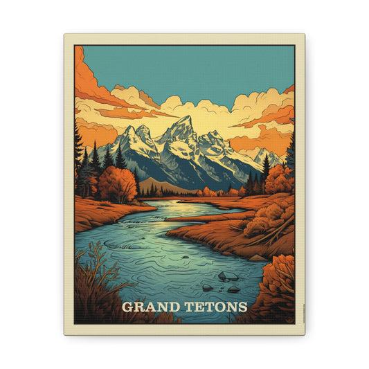 Grand Tetons Canvas Gallery Wrap