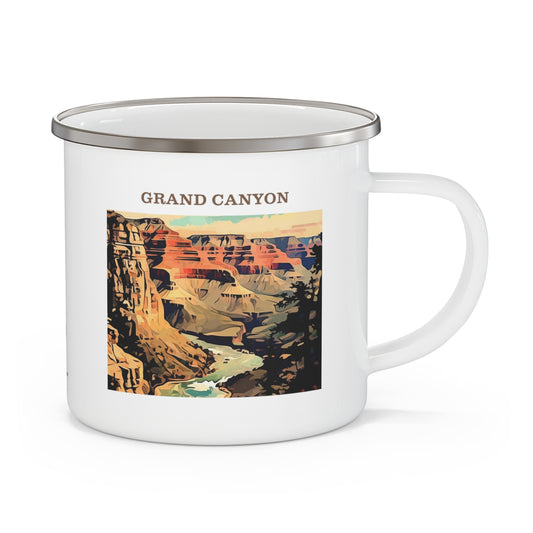 Grand Canyon Enamel Camping Mug Stainless Bevel