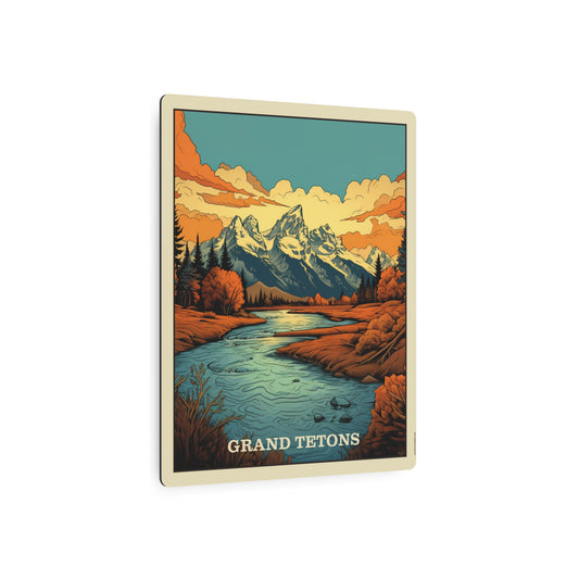 Grand Tetons Metal Art Sign