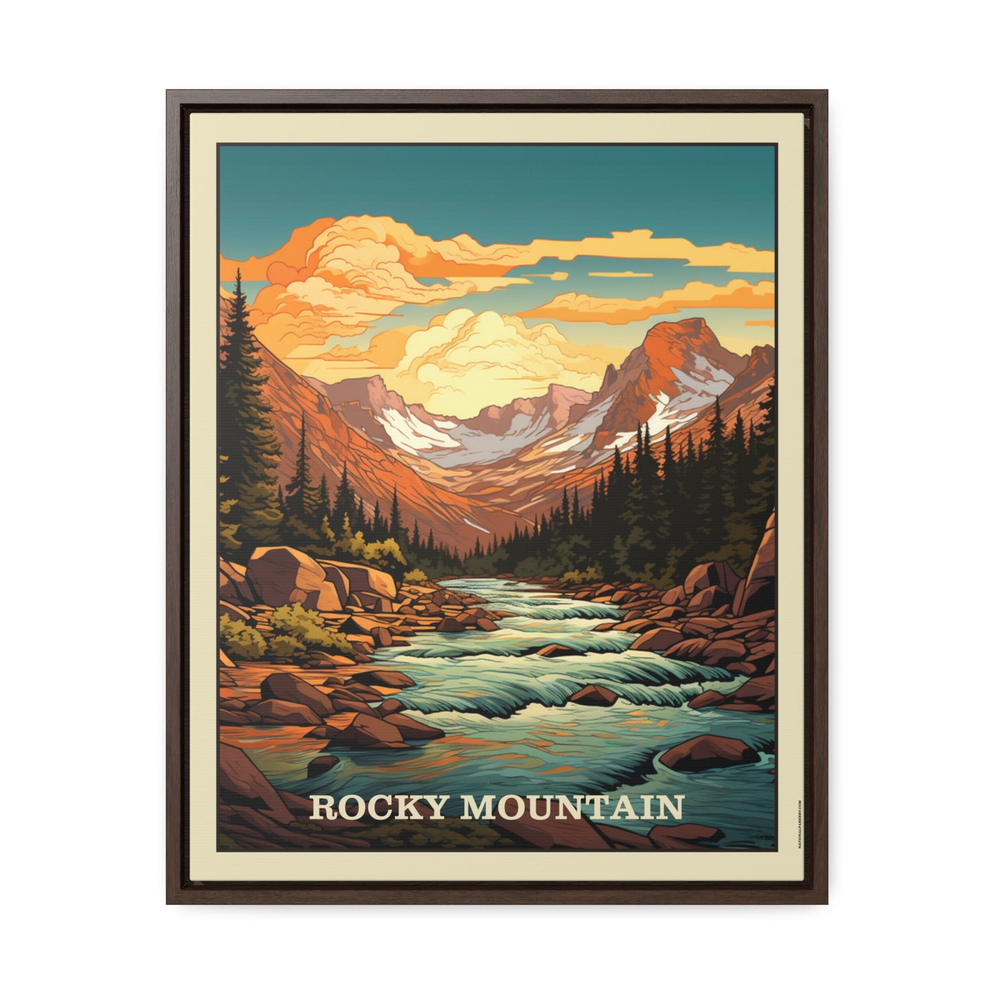 Rocky Mountain Framed Gallery Canvas Wrap