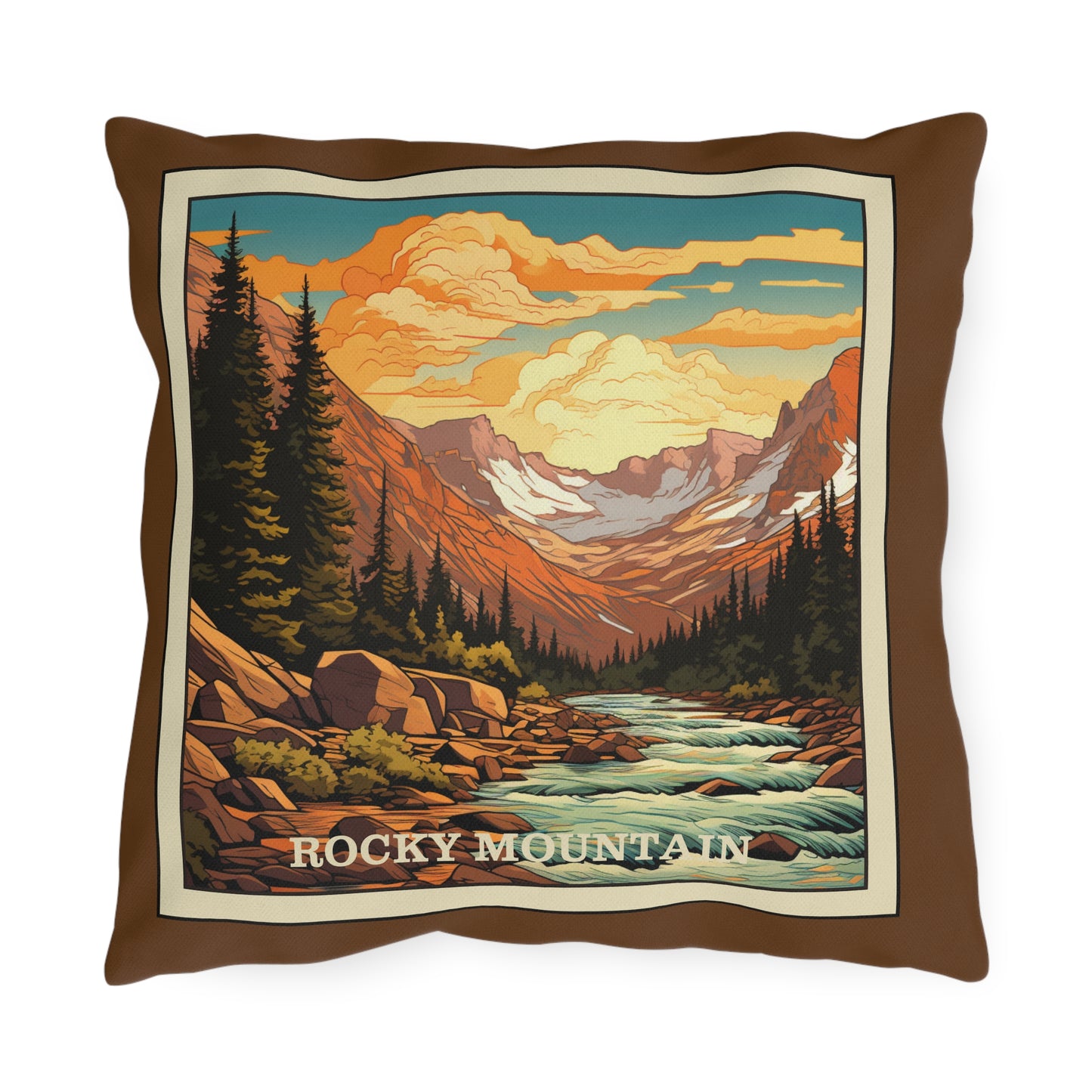 Rocky Mountain Outdoor Pillow