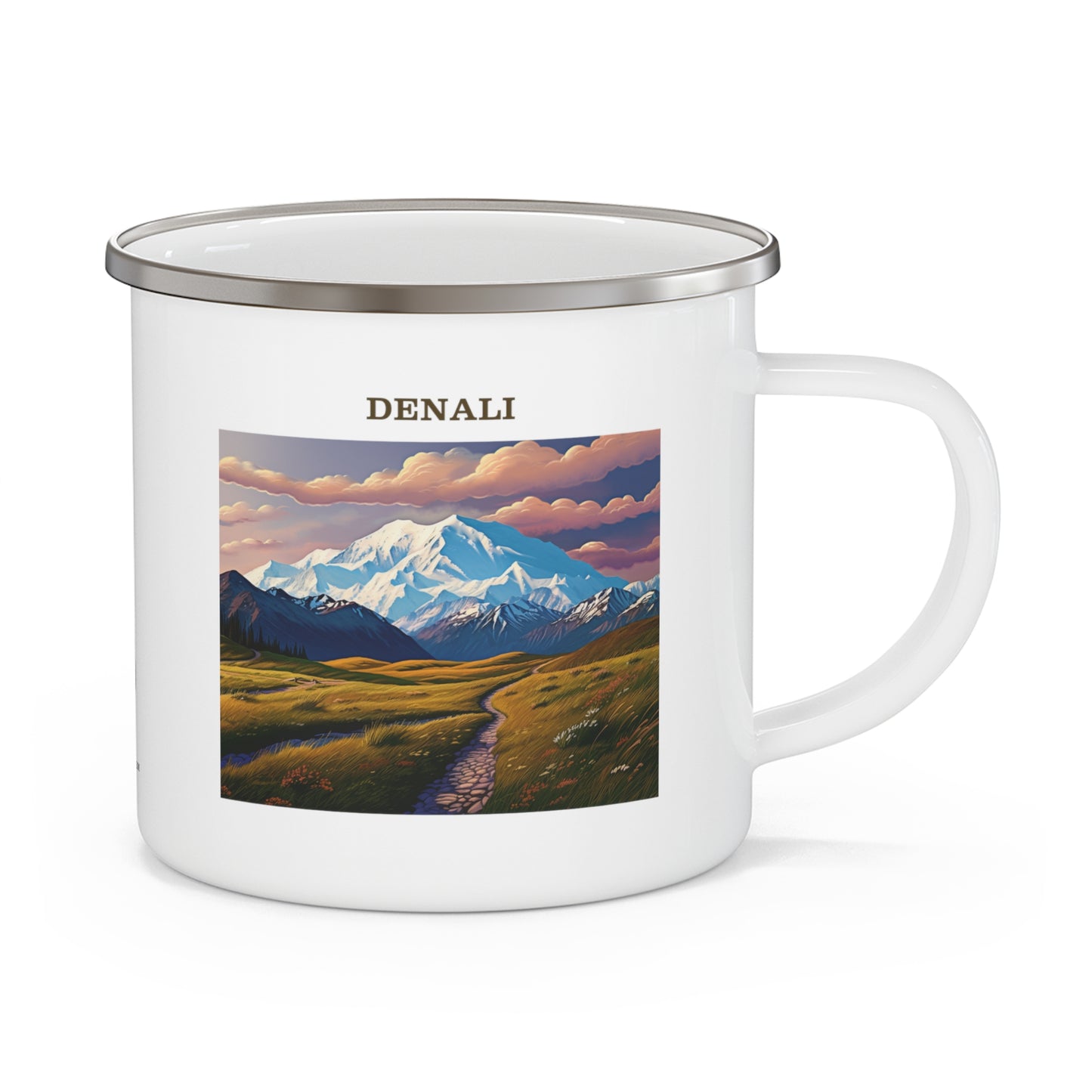 Denali Enamel Camping Mug Stainless Bevel