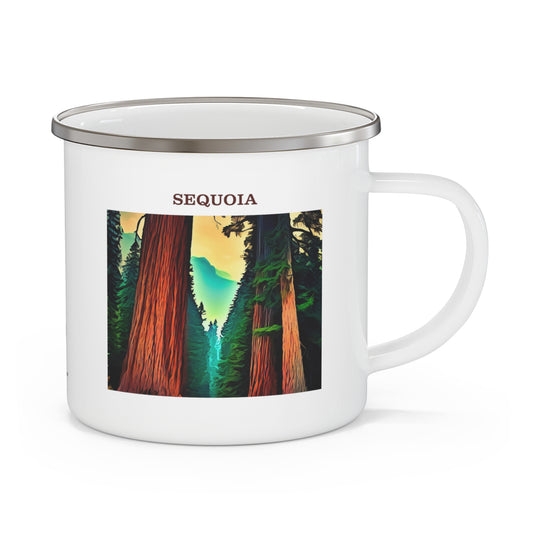 Sequoia Enamel Camping Mug Stainless Bevel