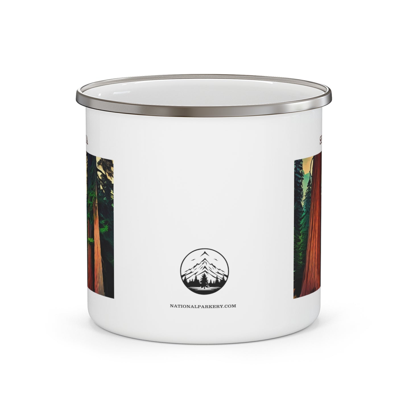 Sequoia Enamel Camping Mug Stainless Bevel