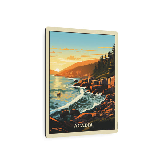 Acadia Metal Art Sign