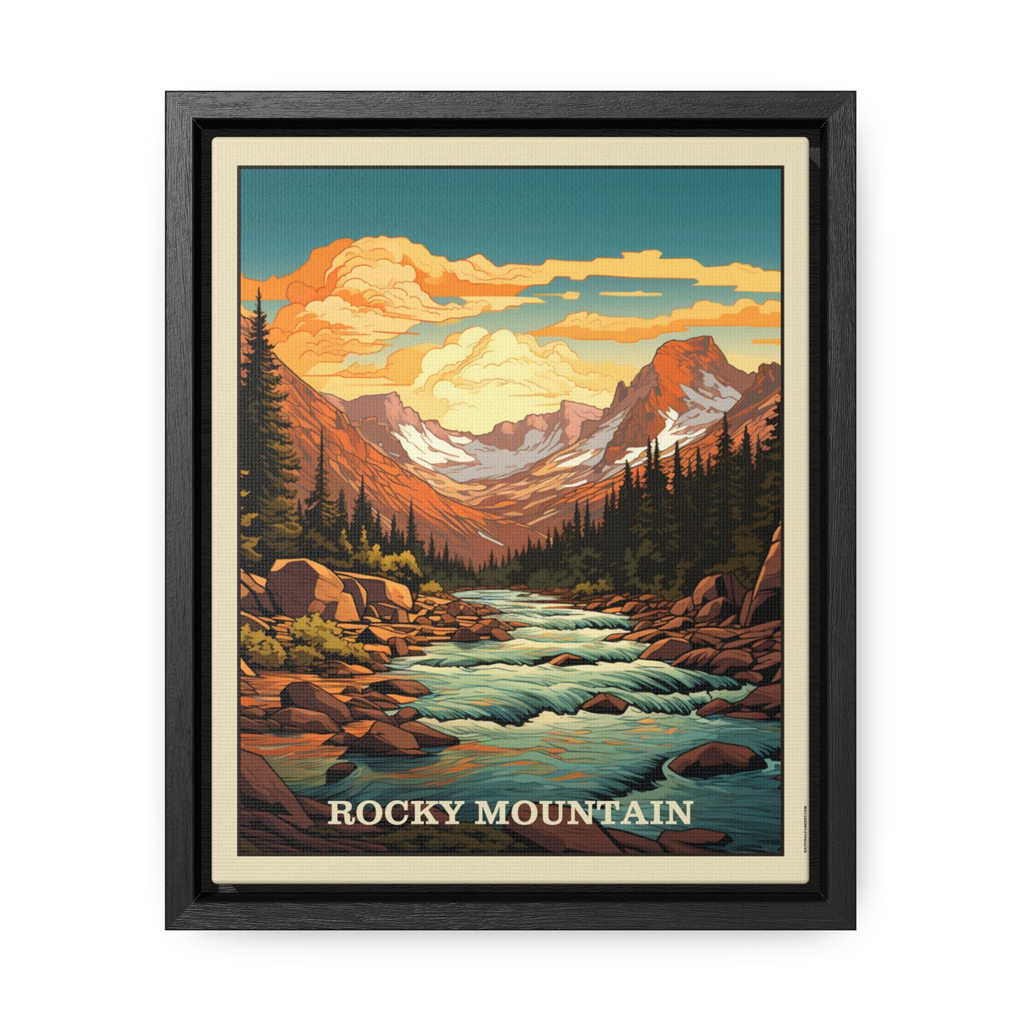 Rocky Mountain Framed Gallery Canvas Wrap