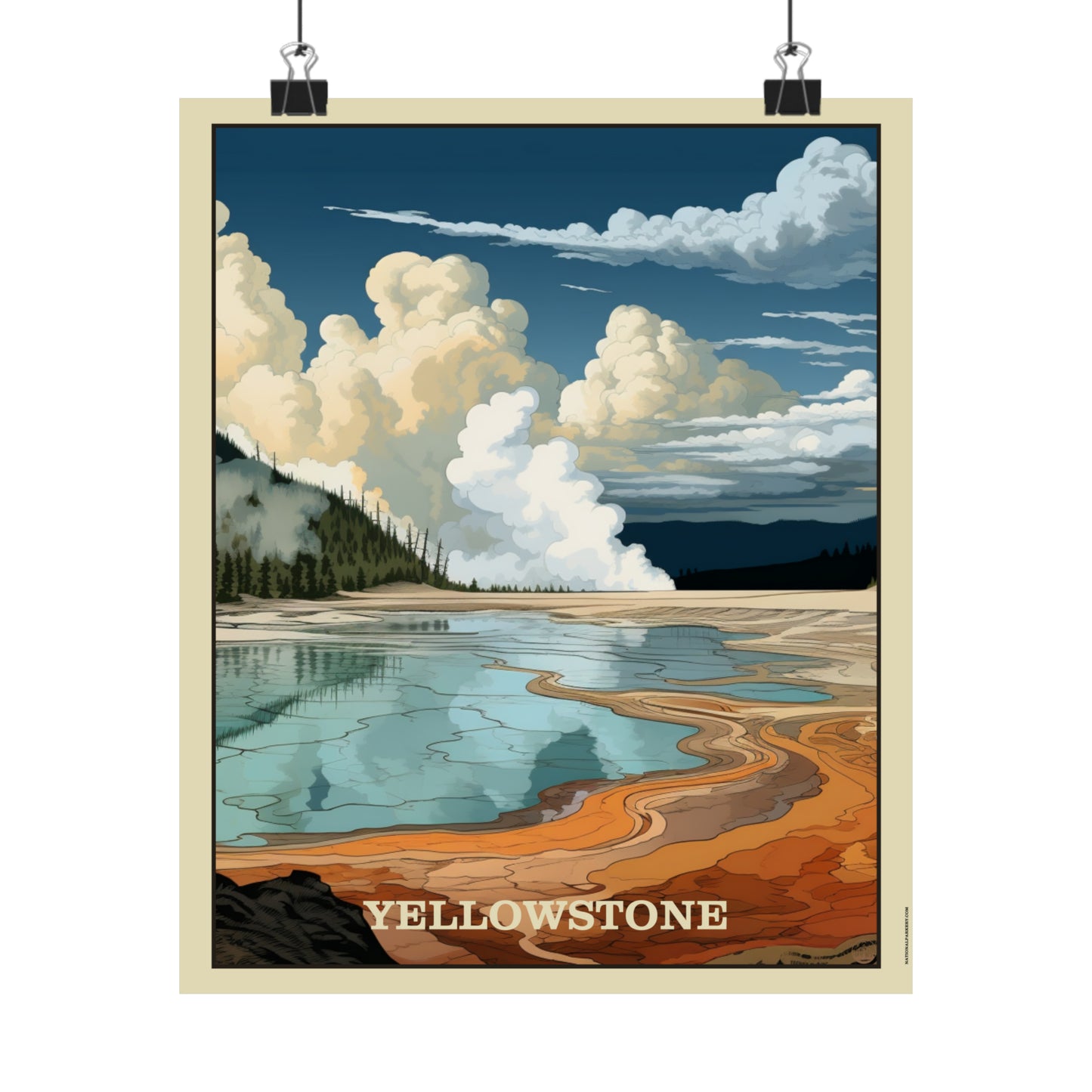 Yellowstone Matte Vertical Poster