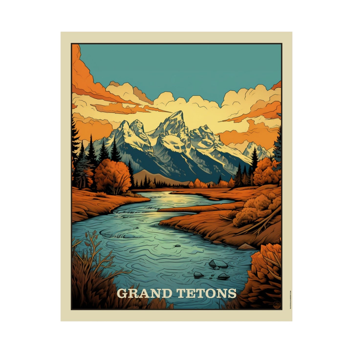 Grand Tetons Matte Vertical Poster