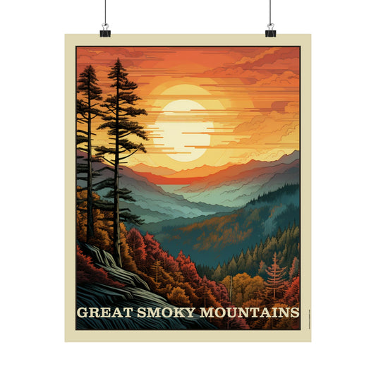 Great Smoky Mountains Matte Vertical Poster